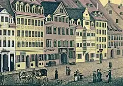 Gasthof Drei Schwanen, in dem Zemisch den Saal für die Großen Concerte ausbauen ließ (um 1800).