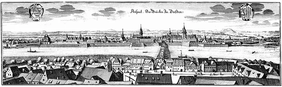 Ansicht von Dresden, um 1650
