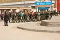Aufmarsch von Soldaten der Volksbefreiungsarmee.