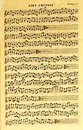 Description de la Chine. Band 3, nach S. 328, 1736, Partition d'airs chinois (ohne Signatur)
