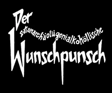 Kalligrafisch gestalteter Titel des Marionetten-Theaterstücks nach dem Buchtitel