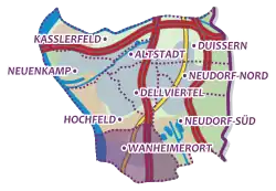 Karte von Wanheimerort