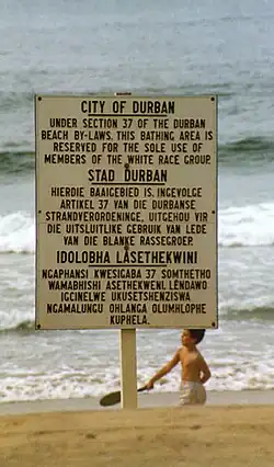 Rassentrennung während der Apartheid auch in Durban