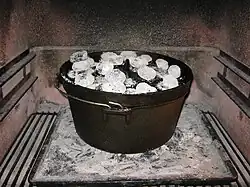 Dutch Oven mit Grillbriketts