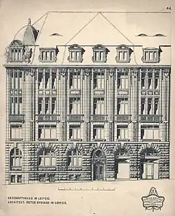 Architekturzeichnung für das Meyersche Bankhaus