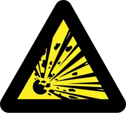 EEC Safety Sign 1977 - Explosive matter