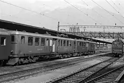 Zwei Be 4/6 in Bellinzona