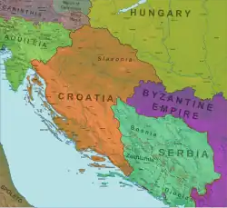 Position des Königreichs Dioklitien um 1089