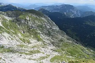 Karstlandschaft an der Südwestflanke des Vorderen Polsters (Polsterkar).