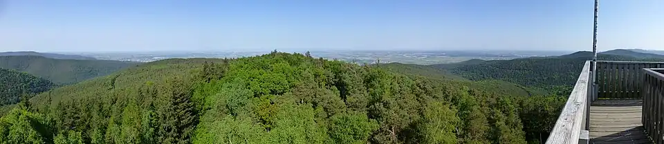 Panoramabild, aufgenommen auf der Aussichtsplattform des Turms