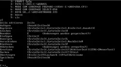EDLIN unter MS-DOS 5 mit einer geöffneten DOS-Startdatei