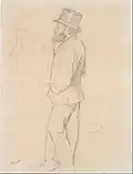 Edgar Degas: Édouard Manet beim Rennen, um 1865