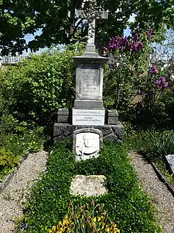 Eduard Pfrunder-Arnold, (1877–1925) Architekt, Marie Pfrunder-Arnold (1880–1953), Tochter Ella Pfrunder (1900–1917) Wolfgottesacker, Basel