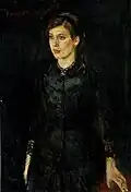 Inger in Schwarz (1884), Öl auf Leinwand, 97 × 67 cm, Norwegische Nationalgalerie