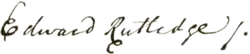 Signatur Edward Rutledges