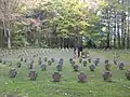Dillingen/Saar, Ehrenfriedhof für im Zweiten Weltkrieg getötete Soldaten auf dem Waldfriedhof auf der Pachtener Heide
