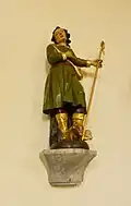 Barocke Statue des Viehpatrons St. Wendelin