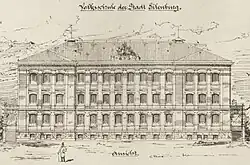 Bauzeichnung der ausführenden Architekten Ludwig und Hülssner (1893)