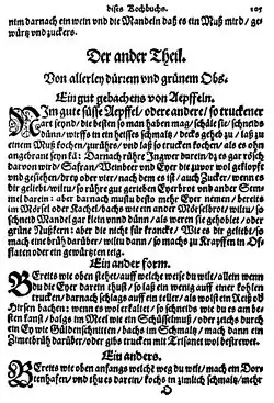 Ein köstlich new Koch-buch, Weckerin, 1598