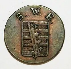 1 1⁄2 Pfennig von 1830, Wappenseite