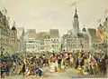 Einzug des Herzog Ernst II. und seiner Braut in Coburg (1842)
