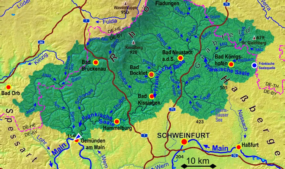 Norden. Schweinfurt ist das Tor zum Bäderland Bayerische Rhön