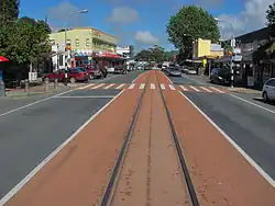 Strecke in der Hauptstraße von Kawakawa