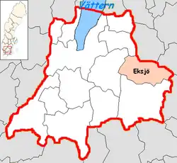 Lage der Gemeinde Eksjö