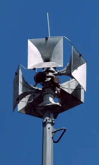 Hörmann ECL 400, eine der ersten elektronischen Sirenen der 1970er Jahre