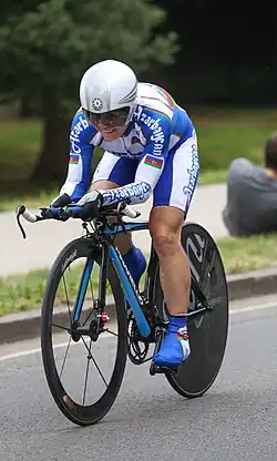 Jelena Tschalych beim Einzelzeitfahren der Olympischen Spiele 2012