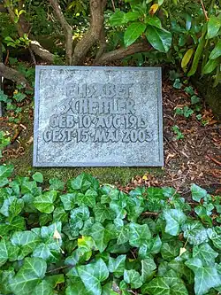 Grabstein von Elisabet Schettler auf dem Friedhof in Chemnitz-Schönau