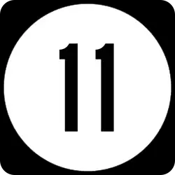 Straßenschild der Delaware State Route 11