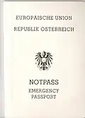 Notpass der Republik Österreich, ausgegeben im Jahr 2008