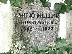 Emilio Müller (1892–1932) Kunstmaler, Friedhof Sissach