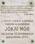 Gedenktafel für Mór Jokai