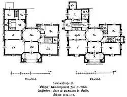 Grundriss von Ende & Böckmann für Villa Julius Meißner