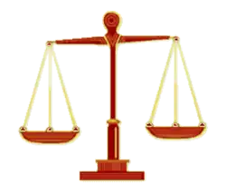 Die Waage, ein Symbol für den Maßstab der Gerechtigkeit.