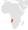 Verbreitungsgebiet von E. angolensis