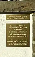 Inschrift zur Erinnerung an die Flutnacht
