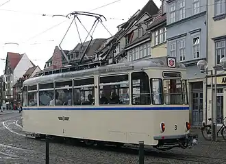 T2D als historischer Triebwagen der Straßenbahn Erfurt