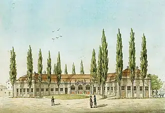 Orangerie in Erlangen, Zeichnung um 1830