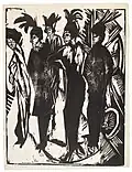 Fünf Kokotten, Holzschnitt 1915