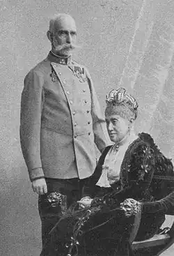 Erzherzog Rainer mit seiner Frau Marie