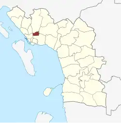 Lage des Kvaglund Sogn in der Esbjerg Kommune