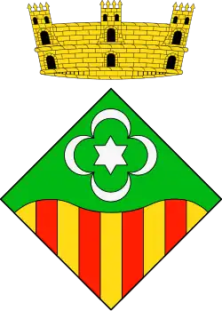 Vier mit den Hörnern zugewandte Halbmonde, siehe Lunel (Heraldik)