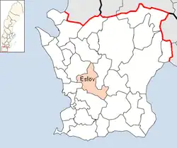 Lage der Gemeinde Eslöv