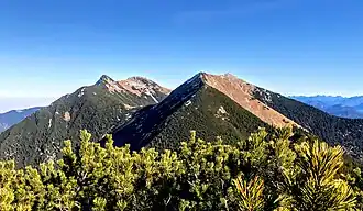 Estergebirge Hauptkamm mit Kareck (links der Bildmitte) vom Hohen Fricken