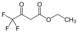 Strukturformel von Ethyltrifluoracetoacetat