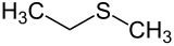 Struktur von Ethylmethylsulfid