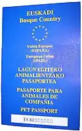 EU-Heimtierausweis Spanien (Baskenland)